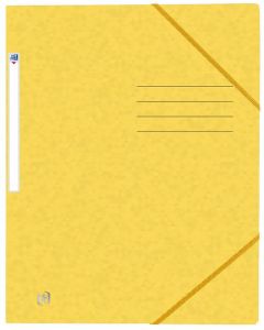 Photo Chemise à élastiques A4 - 3 rabats - Jaune OXFORD Top File+