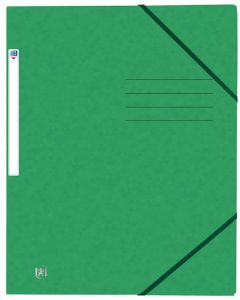 Photo Chemise à élastiques A4 - 3 rabats - Vert OXFORD Top File+