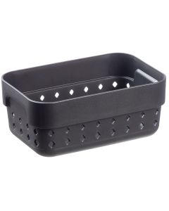 Photo Corbeille de Rangement - 78 x 118 x 50 mm - Noir PLAST TEAM Seoul Organizer S