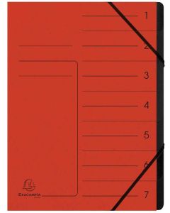 Photo Trieur 7 compartiments à élastiques - Rouge EXACOMPTA Image