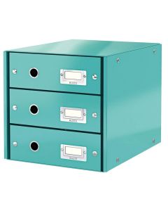 Photo Boite de classement WOW - 3 tiroirs - Menthe LEITZ Click et Store 6048-00-51