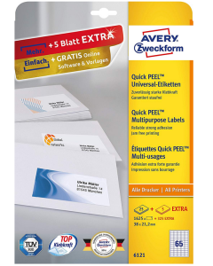 Photo Étiquettes adhésives - 38 x 21,2 mm - Blanc AVERY Lot de 1950