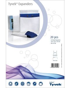Photo Lot de 20 pochettes à soufflet  229 x 324 mm Tyvek 67180 : Enveloppes