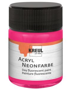 Peinture Acrylique fluorescente - 50 ml - Rose 77563 KREUL Images