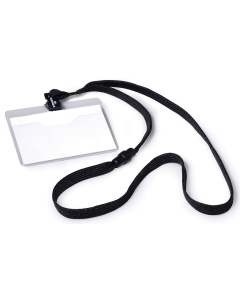 Photo DURABLE : Lot de 10 badges avec lacet textile - Noir 8139-01