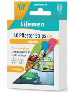 Photo Pansements pour enfants - 60 x 17 mm - Voitures - Boite LIFEMED