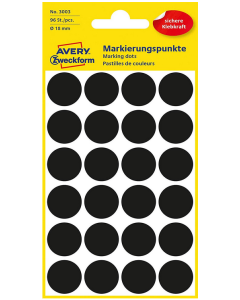 Photo Pastilles adhésives - 18 mm - Noir AVERY