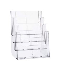 Photo Présentoir de table - 4 compartiments A4 - Transparent : HELIT H2352402