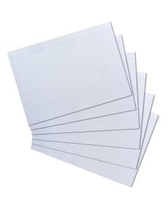 Photo Lot de 100 fiches Bristol lignées - 210 x 297 mm - Blanc : HERLITZ  10621282