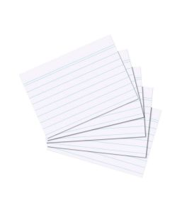 Photo Lot de 100 fiches Bristol lignées - 74 x 105 mm - Blanc : HERLITZ 1150705 