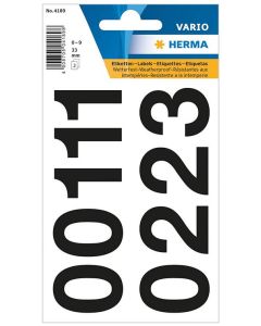 Photo 4189 HERMA  : Etiquettes de chiffres noirs autocollants - 33 mm