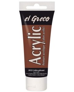 Peinture acrylique EL Greco - 75 ml - Terre d'ombre brûlée KREUL  tube