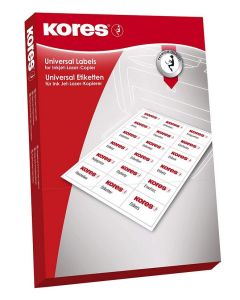 Photo Étiquettes adhésives blanches - 210 x 74 mm : KORES L21074 