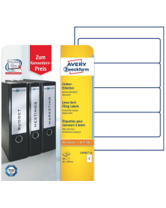 Photo Etiquettes Dos de classeur 61 x 192 mm - Extra Blanc AVERY