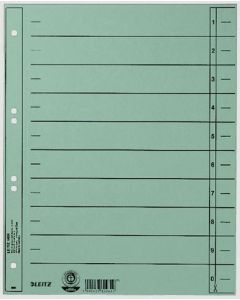 Photo Lot de 100 Intercalaires en carton 240 x 300 mm - Vert : LEITZ 1658-00-55