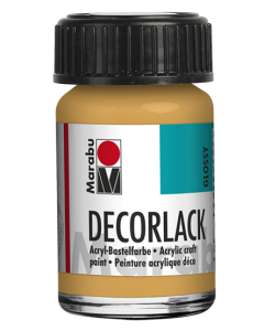 Photo MARABU : Vernis acrylique - Decorlack - 15 ml - Or métallique