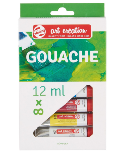 Photo Royal Talens 9011608M : Set de 8 tubes de gouache - ArtCreation Expression - Assortiment