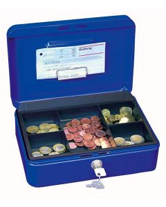 Photo WEDO : Caissette à monnaie avec clip - Bleu - 250 x 180 mm