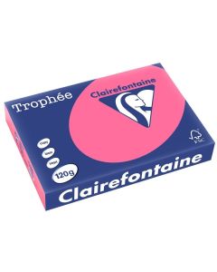 Ramette de papier de 250 feuilles A4 120g - Rose Fuchsia : CLAIREFONTAINE Trophée Visuel