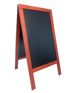 Panneau extérieur en acajou avec tableau noir - 700 x 1350 mm : SECURIT Deluxe SBS-M-135