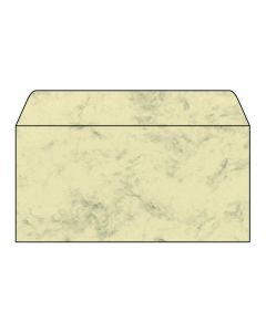 SIGEL DP074 : Lot de 50 enveloppes marbrées - 110 x 220 mm - Beige