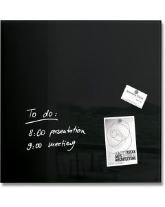 Tableau magnétique en verre - 480 x 480 mm - Noir : SIGEL GL110 Modèle