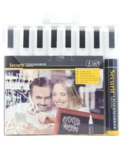 Feutre à craie liquide 2 - 6 mm - Blanc : SECURIT Lot de 8 Image