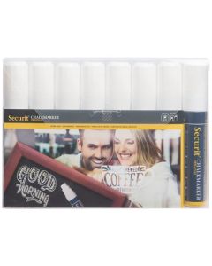 Feutre à craie liquide 7 - 15 mm - Blanc : SECURIT Lot de 8 Image