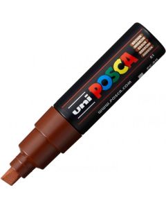 UNI-BALL : Marqueur peinture Posca PC 8K - Pointe biseautée de 8 mm - Marron - PC-8K M