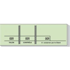 BLOCS DE TICKETS : Passe-partout - Vert  96405E