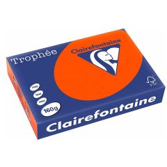 CLAIRALFA Lot de 250 feuilles A4 Trophée - 160 g Rouge Cardinal