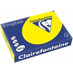 Ramette de papier Trophée de 250 feuilles A4 160g - Jaune tournesol : CLAIREFONTAINE Visuel