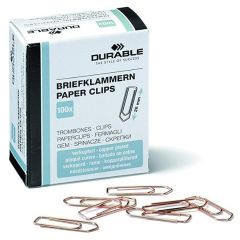 Boite de 100 trombones en métal - Cuivré - 26 mm : DURABLE Modèle