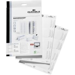 Feuilles d'impression PC pour Porte-noms - 150 x 61/122 mm : DURABLE Lot de 40 Image