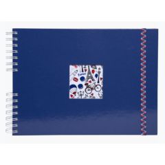 Album photos à spirales - 320 x 220 mm - Bleu : EXACOMPTA French'Class  couverture