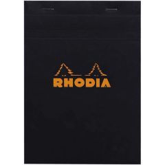 Bloc-Notes quadrillé - 148 x 210 mm A5 : RHODIA N°16 Couverture Noir Visuel
