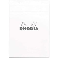 Bloc-Notes quadrillé - Couverture Blanc - 148 x 210 mm A5 : RHODIA N°16 Visuel