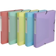 Boîte de classement Cartobox - Dos 40 mm - Assortiment : EXACOMPTA Chromaline Pastel image