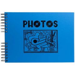 Album photos spirales - 320 x 220 mm - 150 photos - Bleu : EXACOMPTA Musicart
