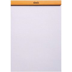 Bloc-Notes quadrillé - 210 x 297 mm A4 : RHODIA N°18 Couverture Orange Modèle
