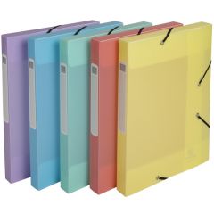 Boîte de classement Cartobox - Dos 25 mm - Assortiment : EXACOMPTA Chromaline Pastel image