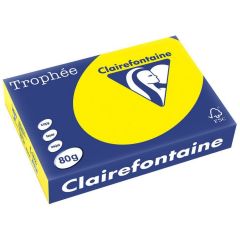 Ramette de papier Trophée de 500 feuilles A3 - Jaune soleil : CLAIREFONTAINE Image