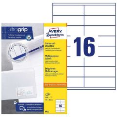 Étiquettes adhésives 105 x 35 mm AVERY Ecologique Lot de 1600