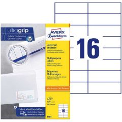 Étiquettes 105 x 37 mm AVERY Ecologique Lot de 1600