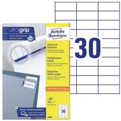 Photo Étiquettes adhésives ProNature 70 x 29,7 mm AVERY 3489