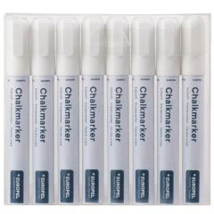 Marqueurs à craie - 6 mm - Blanc : EUROPEL Lot de 8 image