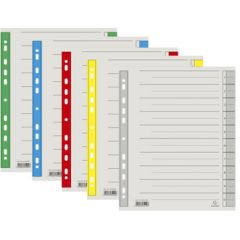 Intercalaires en carton micro perforés - 234 x 297 mm - Rouge : Exacompta Lot de 100 Image