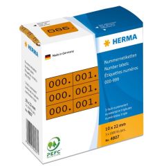 Etiquettes à triple numérotation - Noir et Marron HERMA 4807