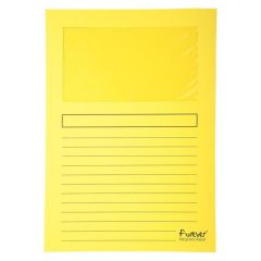 EXACOMPTA  50259E : chemises à fenêtre - Jaune Forever