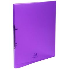Classeur souple Crystal - 2 anneaux de 15 mm - Violet EXACOMPTA Image